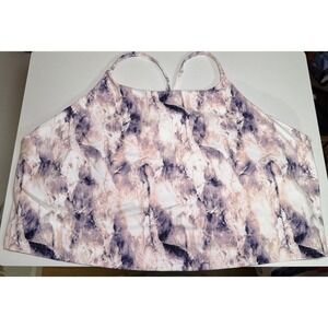 Old Navy Active Womens Powersoft Tank Top Light Support Built In Bra 4X Marble